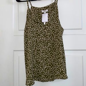Olive 3 button Camisole top
